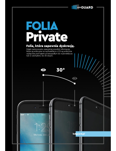 Folia LCDGuard Private (Paczka 20szt)