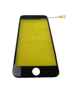 Szyba + Ramka + OCA + Siatka Głośnika iPhone 8 Czarna KING 2