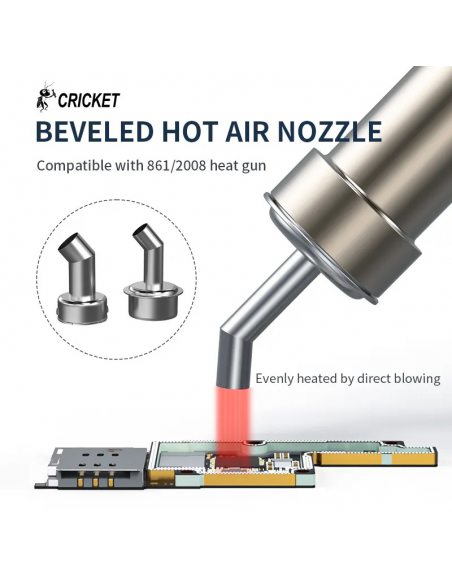 Angled Nozzles for Hot-Air Nozzle Soldering Iron ⌀6mm