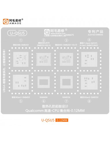 Amaoe U-QSU5 – BGA Reballing Stencil...